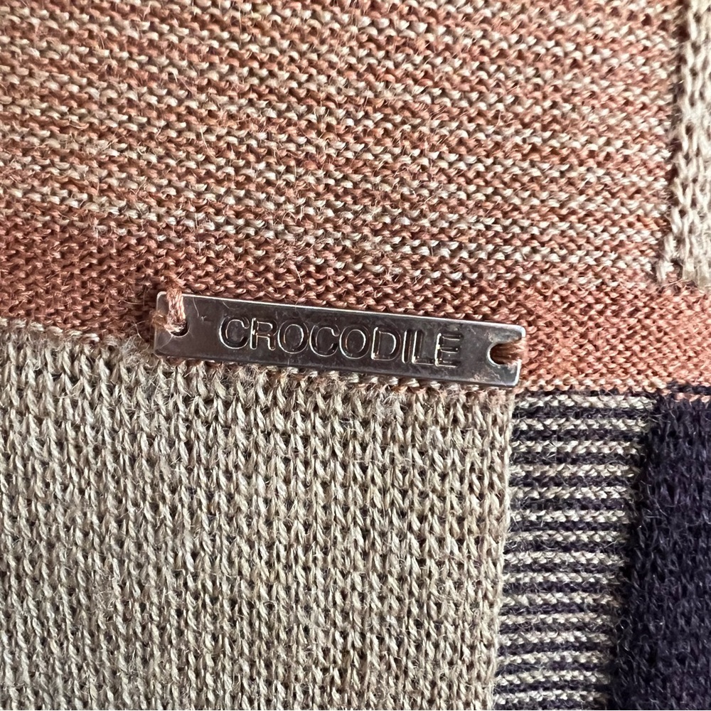 Crocodile International Men's Size L Multicolor Brown Collared LS Sweater - Picture 4 of 12